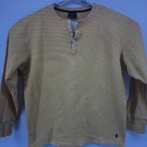 Ralph Lauren Men's Yellow Long-Sleeve Waffle Henley